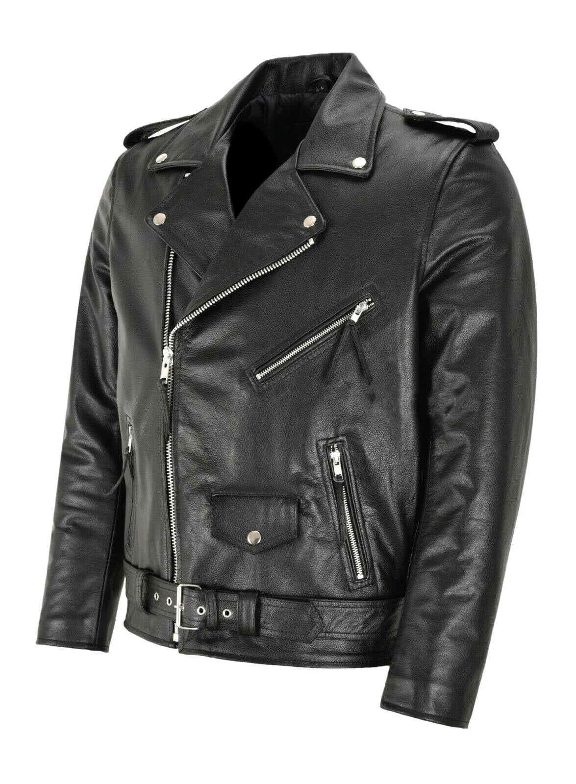 Jaqueta Masculina em Couro - Moto Black