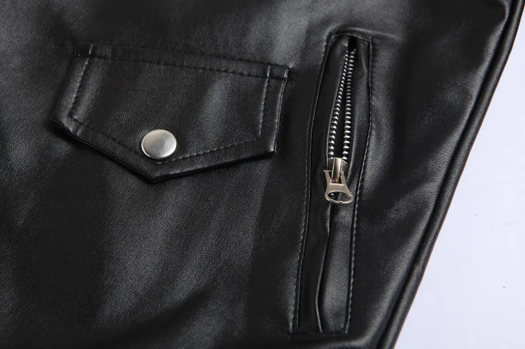 Jaqueta Masculina em Couro - Moto Black