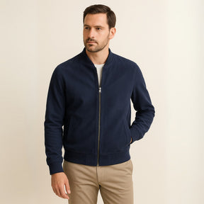 Jaqueta Masculina de Camurça Old Money Renoir azul marinho