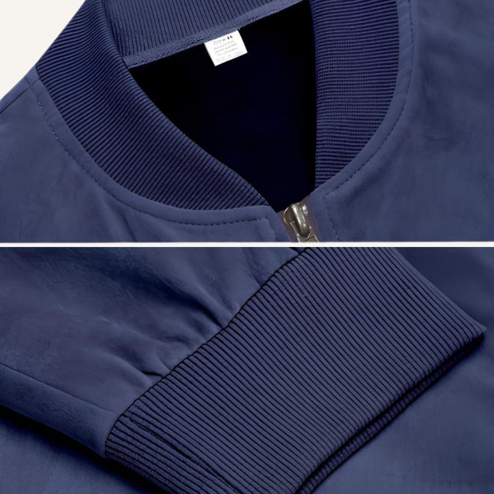 Jaqueta Masculina de Camurça Old Money Renoir azul marinho
