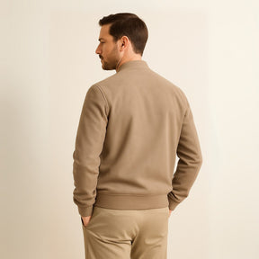 traseira Jaqueta Masculina de Camurça Old Money Renoir caqui