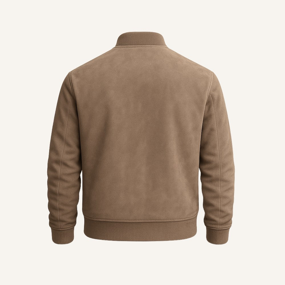 Jaqueta Masculina de Camurca Old Money Renoir caqui