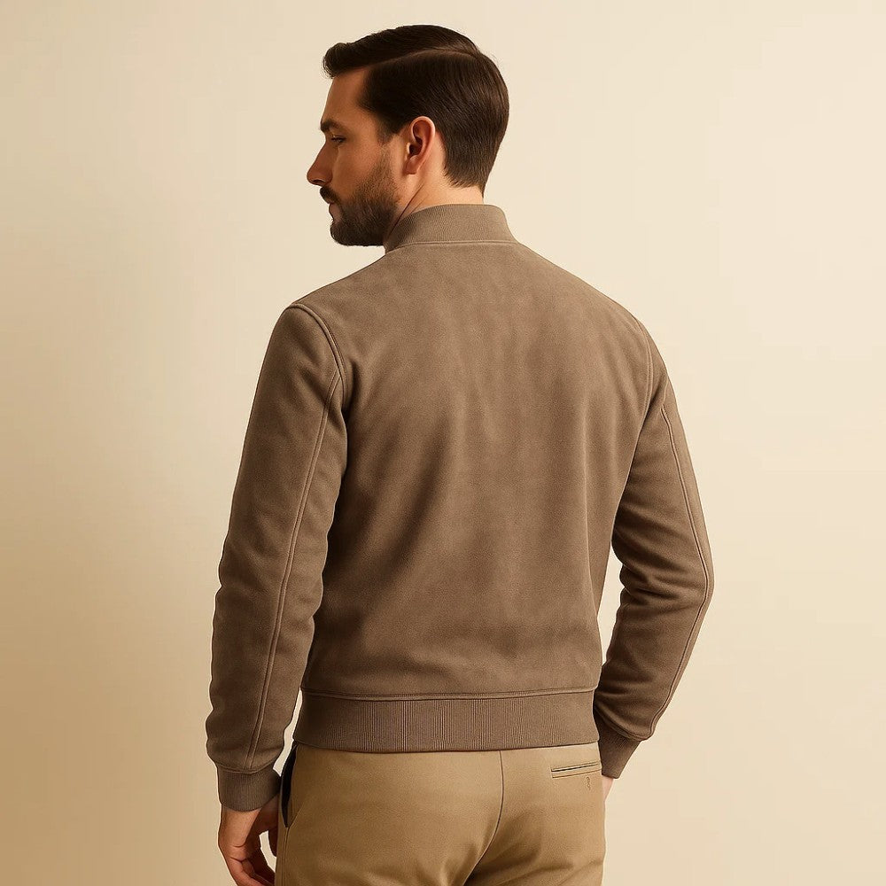 Jaqueta Masculina de Camurca Old Money Renoir caqui