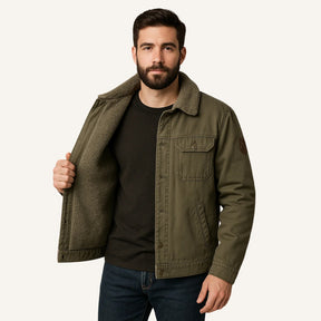 Jaqueta Masculina de Inverno Forrada Maccini verde militar