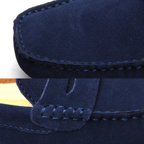 Mocassim Loafer Driver de Camurca Cortez azul marinho