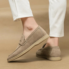 Mocassim Loafer de Camurça Masculino Master Marrom Claro