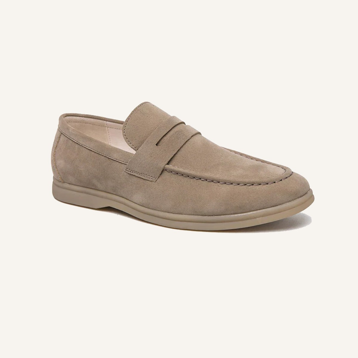 Mocassim Loafer de Camurça Masculino Master marrom claro