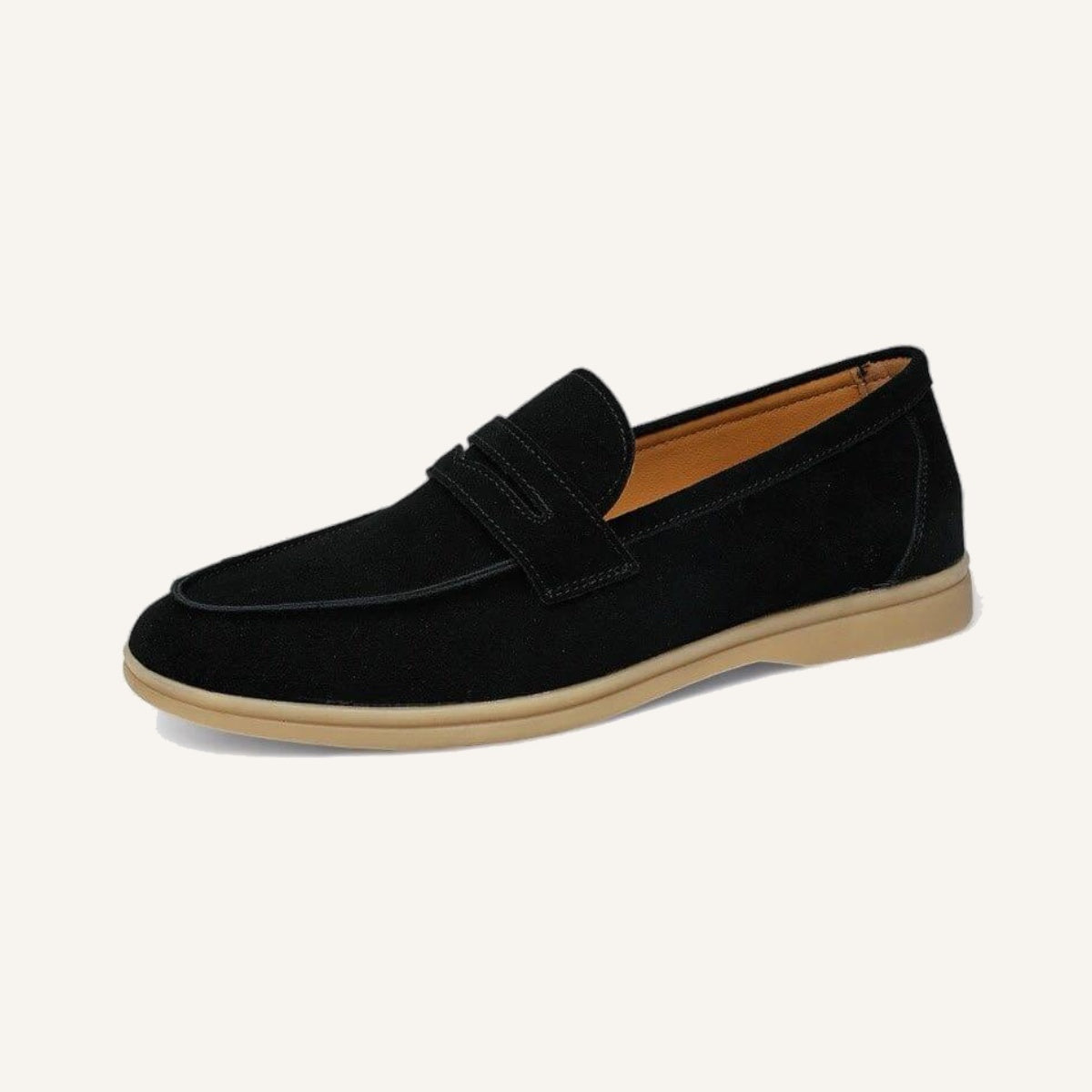 Mocassim Loafer de Camurca Masculino Florenza Preto