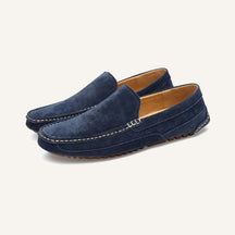Mocassim Loafer de Camurca Masculino Solatte azul marinho
