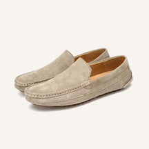 Mocassim Loafer de Camurça Masculino Solatte bege