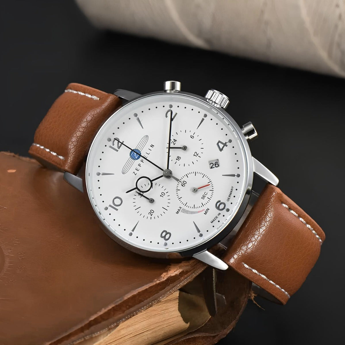 Relógio Masculino Zeppelin branco 100 Anos – Cronógrafo