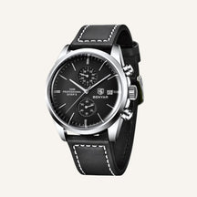 Relógio de Couro Classic Civano preto