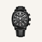 Relógio de Couro Masculino Benyar Luxe preto e preto