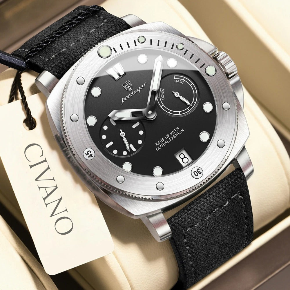 Relogio Masculino Militar de Luxo Heritage preto