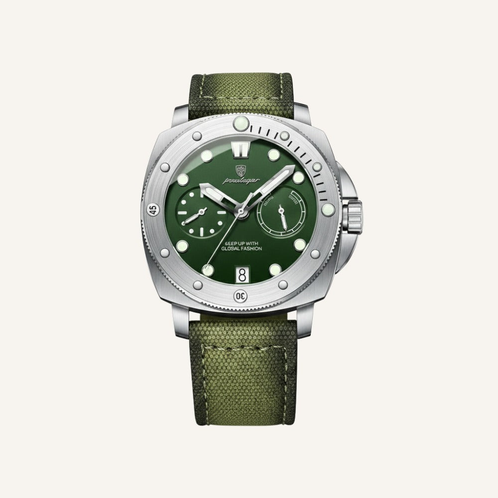 Relogio Masculino Militar de Luxo Heritage verde