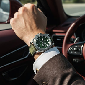 Relogio Masculino Militar de Luxo Heritage verde