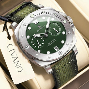 Relogio Masculino Militar de Luxo Heritage verde