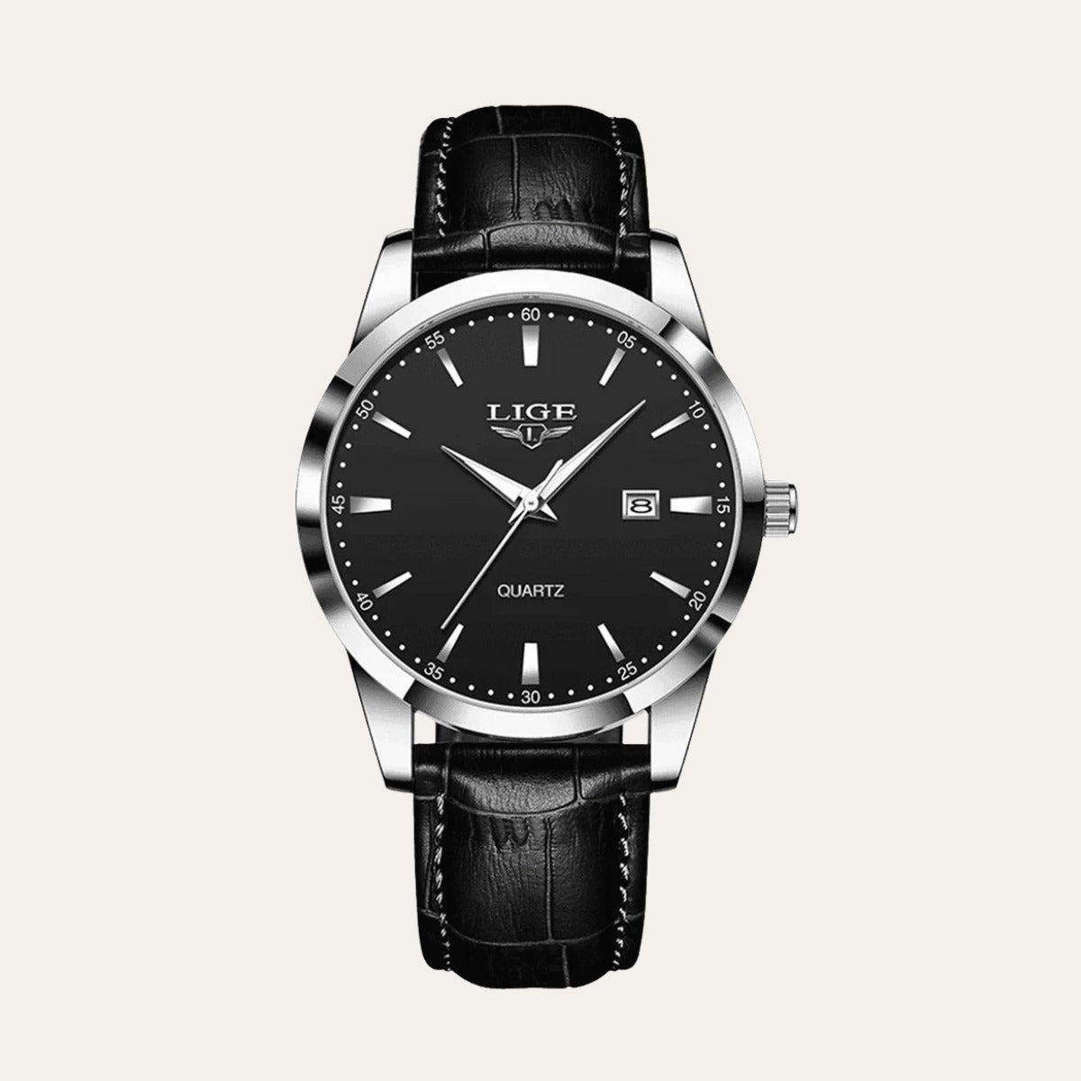 Relogio Masculino de Couro Old Money Santerro preto
