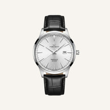 Relógio de Couro Masculino Pattriz branco