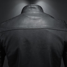 Jaqueta Masculina em Couro Genuíno - Black Shield
