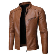 Jaqueta Masculina em Couro - Cognac Fit