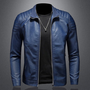 Jaqueta Masculina em Couro Genuíno - Black Shield