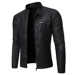 Jaqueta Masculina em Couro - Cognac Fit