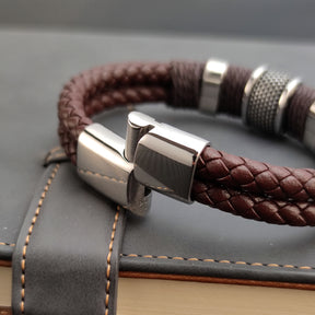 Pulseira de Couro Masculino Oston