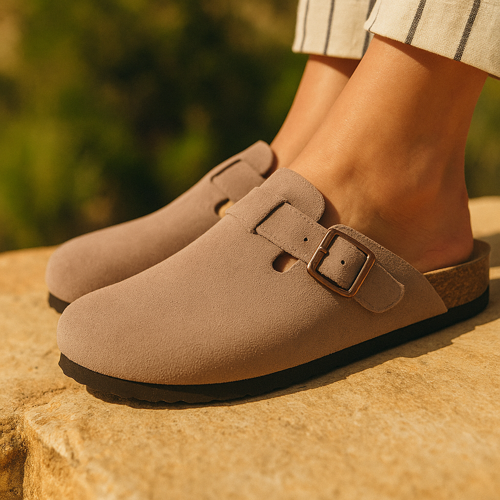 Sandália Clog de Camurça Portofino
