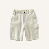 Short Masculino 100% Linho Old Money Parissan bege