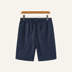Short Masculino de Linho Old Money Milford Azul Marinho