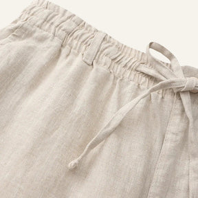 Short Masculino de Linho Old Money Milford Bege 