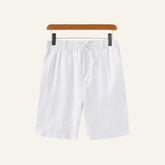 Short Masculino de Linho Old Money Milford Branco