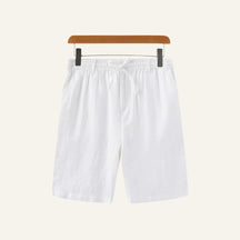 Short Masculino de Linho Old Money Milford Branco