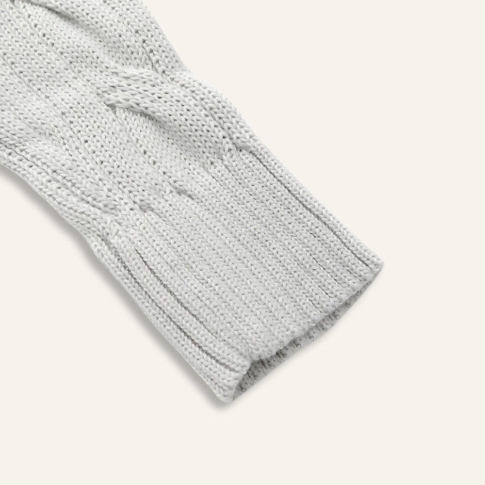 Suéter Masculino de Tricô Gola Alta Meio Zíper Fontaine Cinza