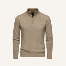 Sueter Masculino Gola Alta com Ziper Verri bege