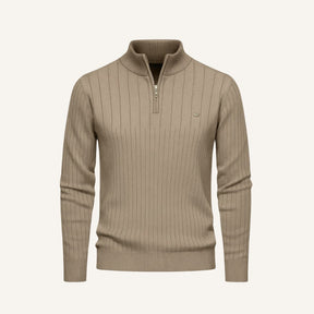 Sueter Masculino Gola Alta com Ziper Verri bege