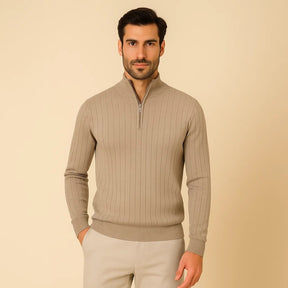 Sueter Masculino Gola Alta com Ziper Verri BEGE