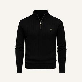 Sueter Masculino Gola Alta com Ziper Verri preto