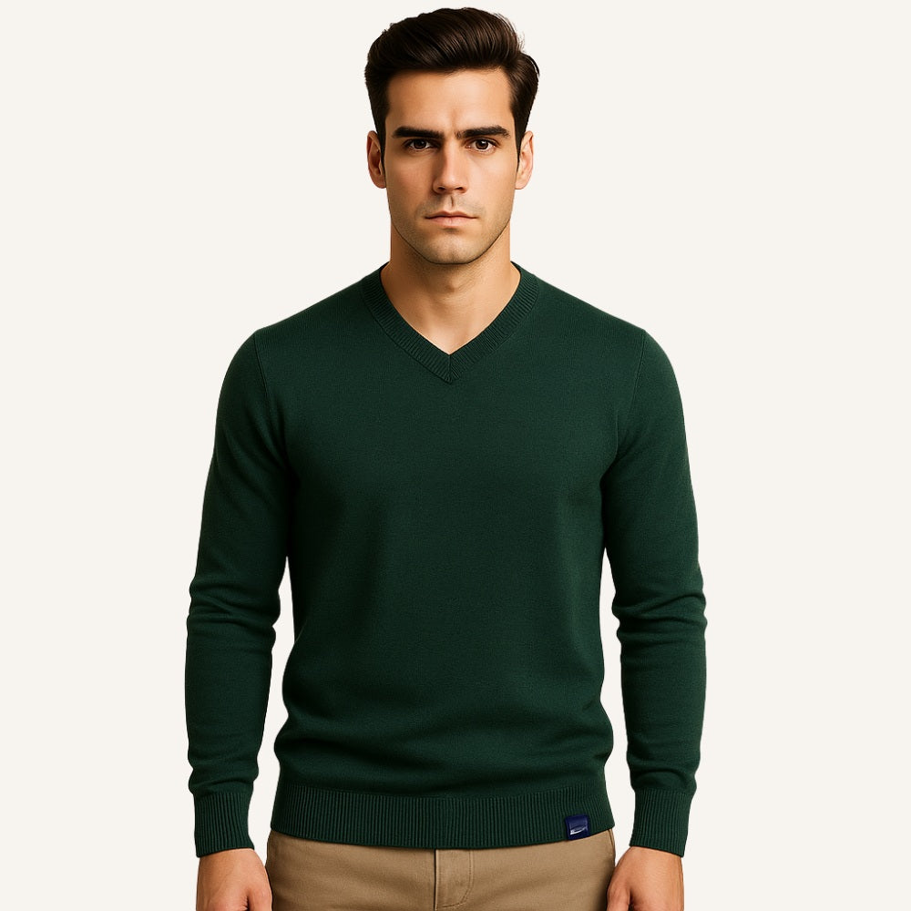Sueter Masculino Gola V Pesson Lior Verde Escuro