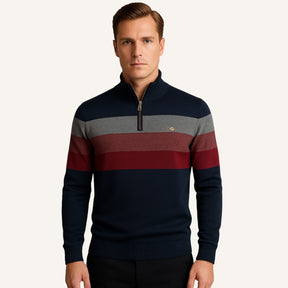 Sueter Masculino Meio Ziper Pesson Avelin Azul Marinho