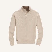 Suéter Masculino Meio Zíper Pesson Signature Bege