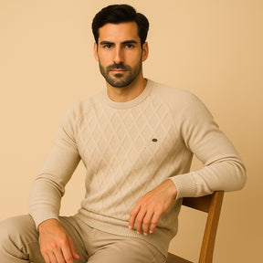 Suéter Masculino Pesson Classic Bege