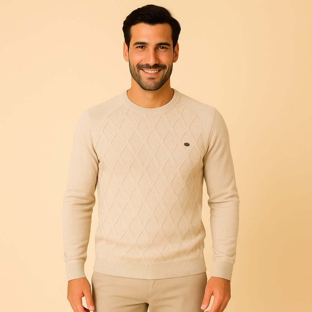 Suéter Masculino Pesson Classic Bege