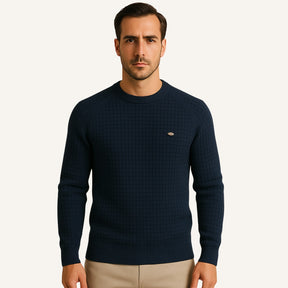 Sueter Masculino Pesson Nollan Texturizado Azul Marinho
