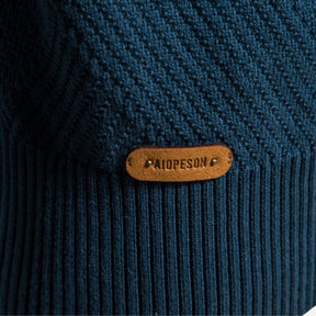Sueter Masculino com Ziper Pesson Arno Azul Ciano
