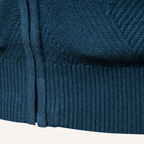 Sueter Masculino com Ziper Pesson Arno Azul Ciano