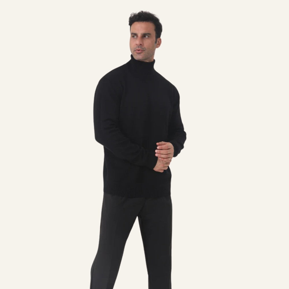 Sueter Pulover Masculino de Gola Alta Milani Preto