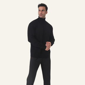 Sueter Pulover Masculino de Gola Alta Milani Preto
