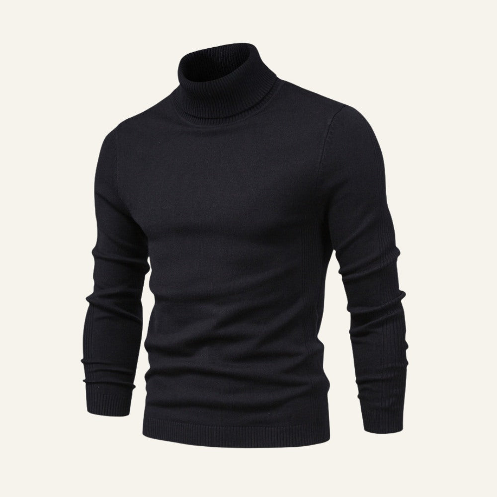 Sueter Pulover Masculino de Gola Alta Milani Preto